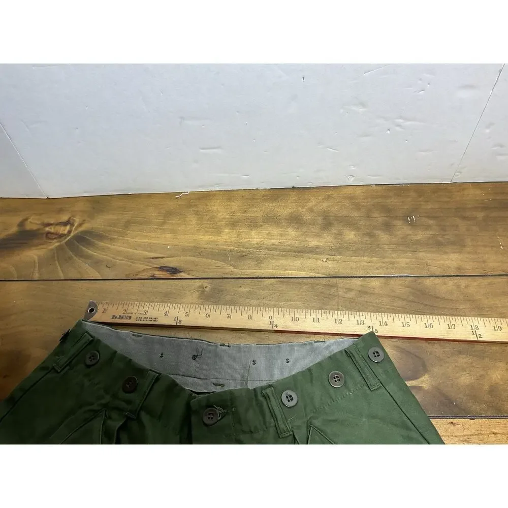 Vintage Swedish Army Ankle Cargo Fatigues Green D92 29x29 - Picture 9 of 12